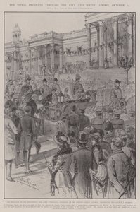 O progresso real através da cidade e do sul de Londres, 25 de outubro